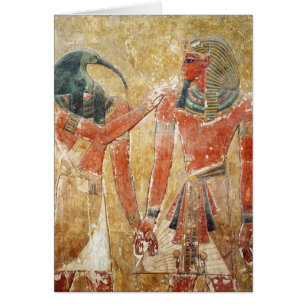 The god Thoth with Seti I in the Tomb of Seti