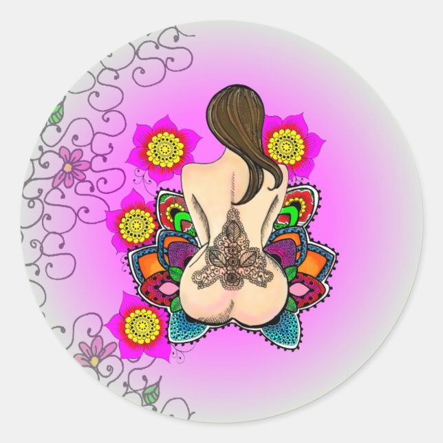 The Goddess2 Classic Round Sticker (Front)