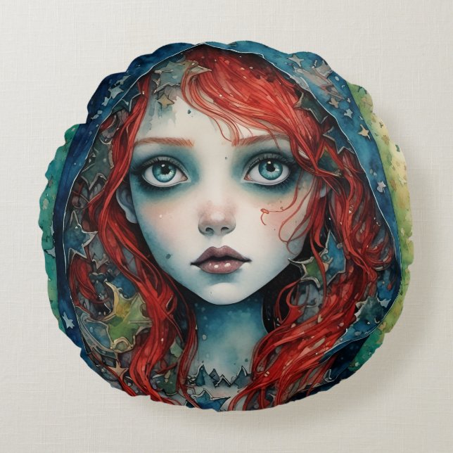 The Goddess Brigid Round Cushion (Front)