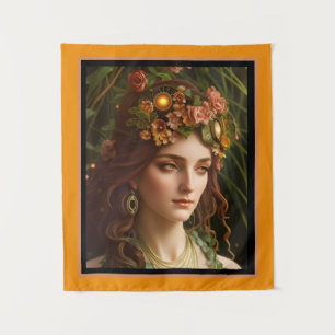 The Goddess Demeter Digital Art Tapestry