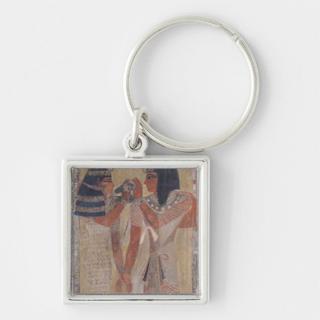 The Goddess Hathor placing the magic collar Key Ring (Front)