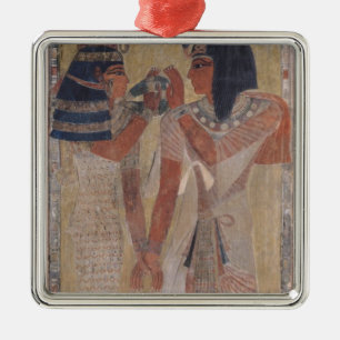 The Goddess Hathor placing the magic collar Metal Tree Decoration