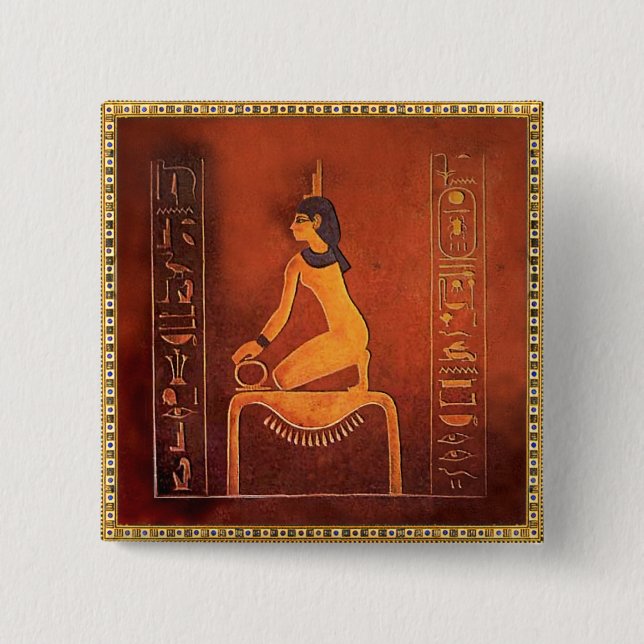 The Goddess Isis 15 Cm Square Badge (Front)