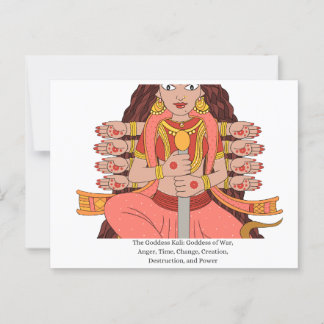 The Goddess Kali  Postcard