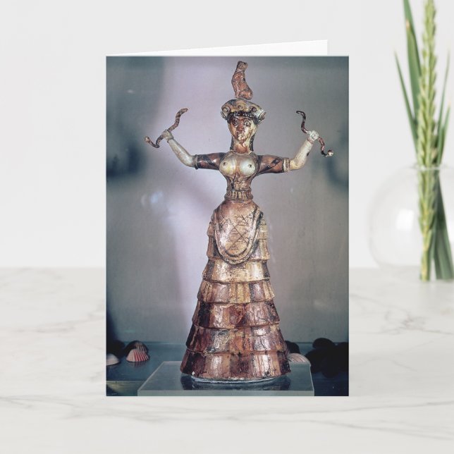 The Goddess of the Serpents Card (Front)