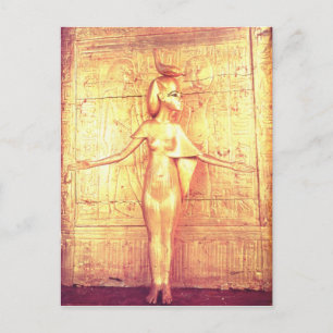 The goddess Selket on the canopic shrine Postcard