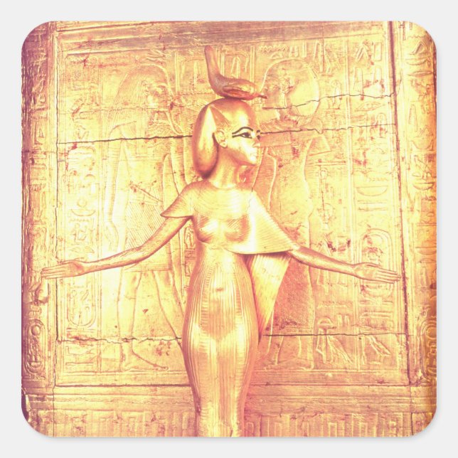 The goddess Selket on the canopic shrine Square Sticker (Front)