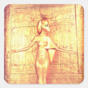The goddess Selket on the canopic shrine Square Sticker