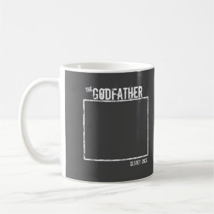 The Godfather   Personalised Photo and Name Grey Coffee Mug