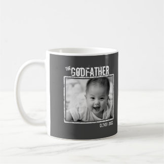 The Godfather | Personalised Photo and Name Grey Coffee Mug