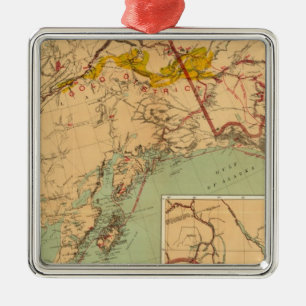 The Gold and Coal Fields of Alaska Metal Ornament