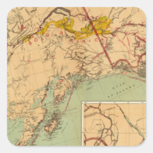 The Gold and Coal Fields of Alaska Square Sticker