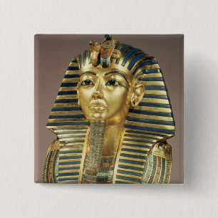 The gold funerary mask, from tomb of 15 cm square badge