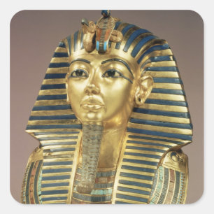 The gold funerary mask, from tomb of square sticker