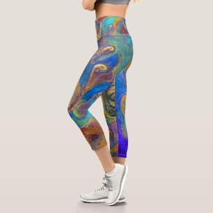 ”The Gold Guardian from Unseen” by Paul Buică Capri Leggings