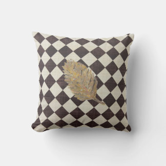 The Gold Leaf Diamond Throw Pillow