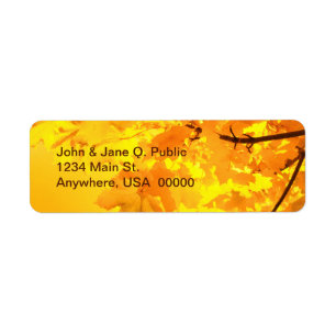 The Gold of Autumn Return Address Label