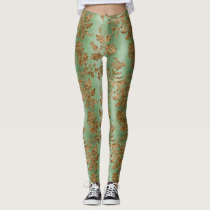 The Gold Velvet  Series Design 3  Leggings