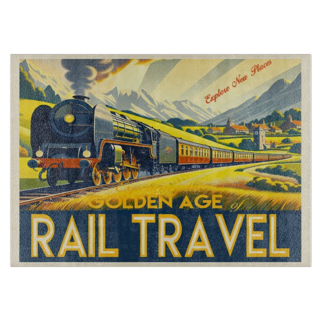 The Golden Age - Bordered Cutting Board (Front)