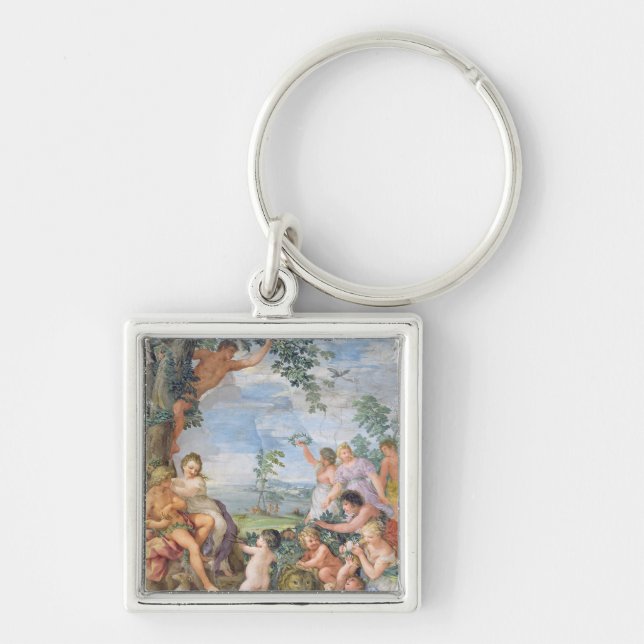 The Golden Age (fresco) Key Ring (Front)