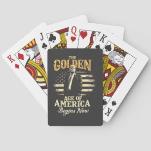 The Golden Age of America Begins Now Trump 4th Playing Cards