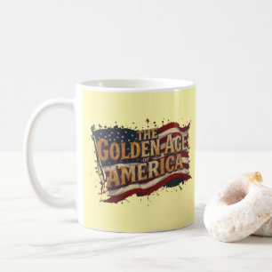 The Golden Age of America – Vintage USA Flag Coffee Mug