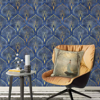 The Golden Age of Grace Art Nouveau Cushion