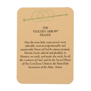 The Golden Arrow Prayer Magnet