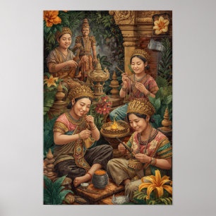 The Golden Artisans of Bali - Sacred Craft in Para Poster