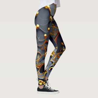 The Golden Black Arabesque Leggings