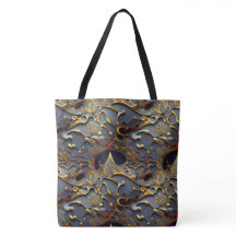 The Golden Black Arabesque Tote Bag
