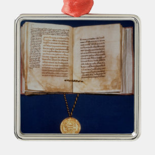 The Golden Bull of Charles IV Metal Tree Decoration