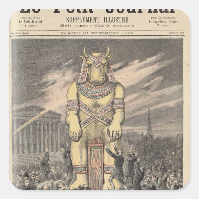 The Golden Calf Square Sticker (Front)