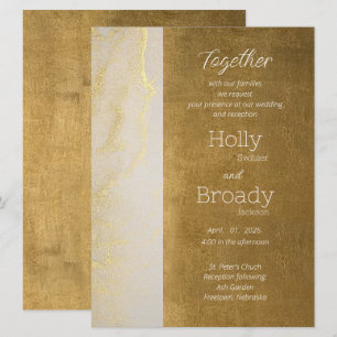 The Golden Day Flat Wedding Invitation