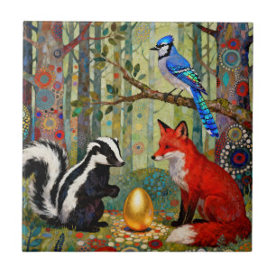 “The Golden Dilemma” Ceramic Tile