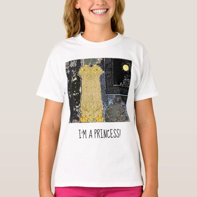 The Golden Dress "I'm a princess" Ruffle T T-Shirt (Front)