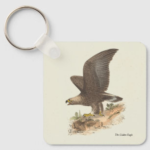 The Golden Eagle (Aquila chrysaetos) NY Bird Image Key Ring