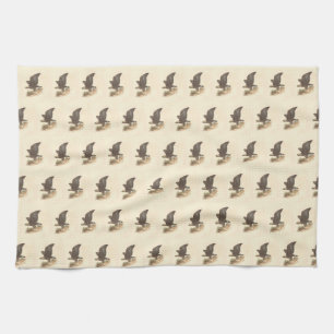 The Golden Eagle	(Aquila chrysaetos) NY Bird Image Tea Towel