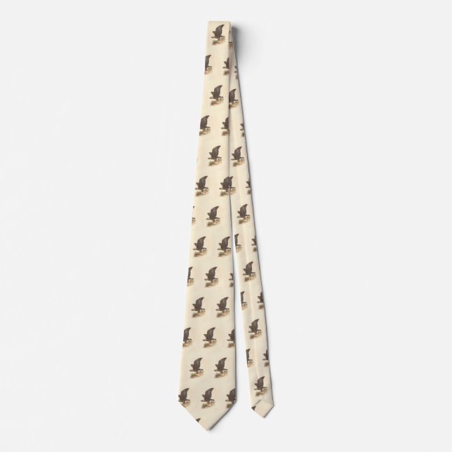 The Golden Eagle	(Aquila chrysaetos) NY Bird Image Tie (Front)