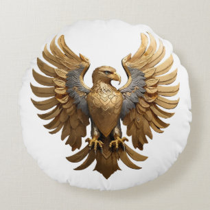 The Golden Eagle Round Cushion
