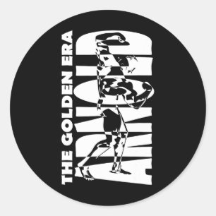 The Golden Era Arnold Bodybuilding  Classic Round Sticker