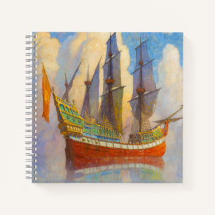 The Golden Galleon by Newell Convers Wyeth Notebook