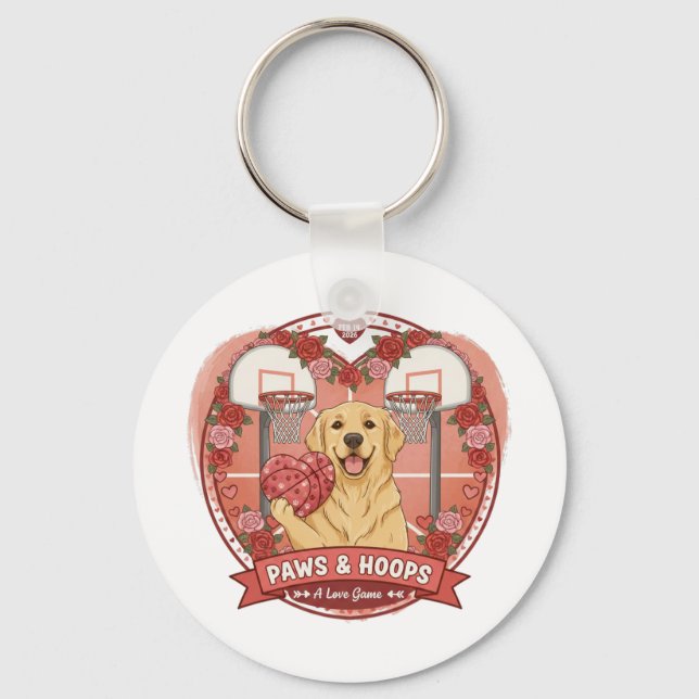 The golden Game of Love Key Ring (Front)
