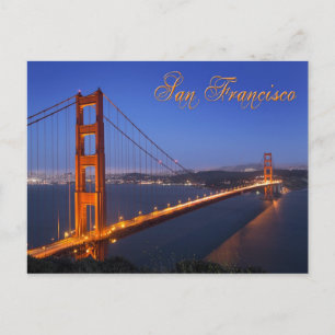 The Golden Gate Bridge at dusk Postcard