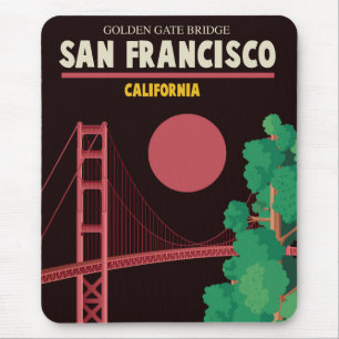 The Golden Gate Bridge at Night Mouse Pad