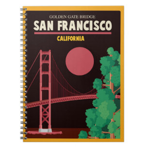 The Golden Gate Bridge at Night Notebook
