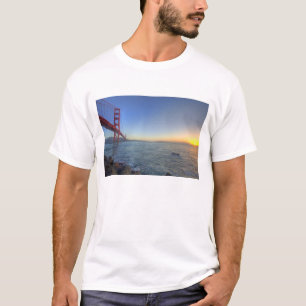 The Golden Gate Bridge at sunrise from Fort T-Shirt