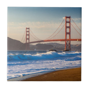The Golden Gate Bridge From Baker Beach Ceramic Tile