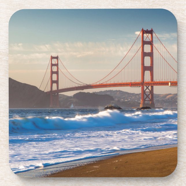 The Golden Gate Bridge From Baker Beach Coaster (Front)
