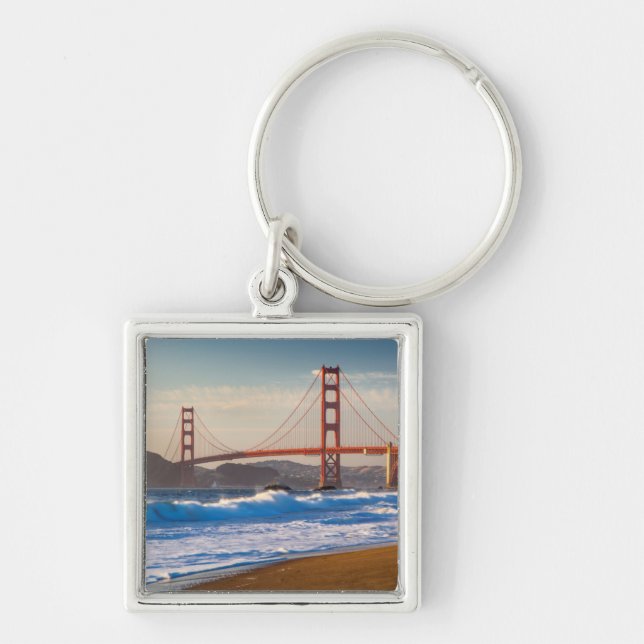 The Golden Gate Bridge From Baker Beach Key Ring (Front)